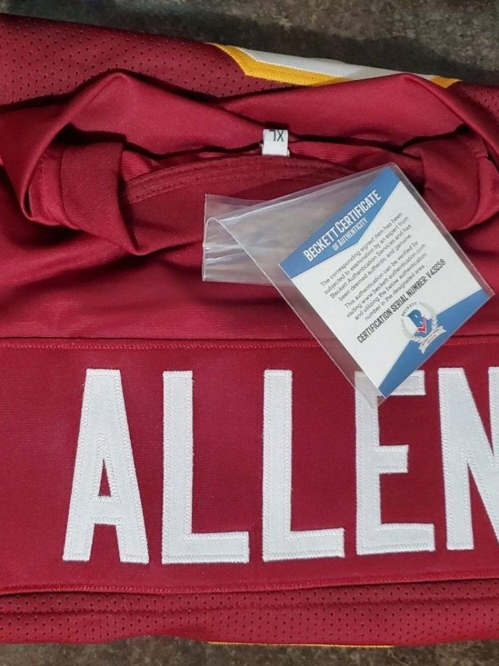 Kyle Allen - #8 - Washington Football Team - Signed And Verified Jersey